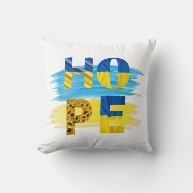 Cojín Decorativo Esperanza para Ucrania (Anverso)