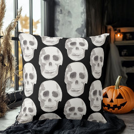 Cojín Decorativo Espinoso patrón blanco y negro|Feliz Halloween