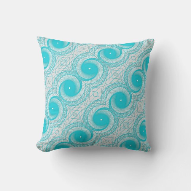 Cojín Decorativo espiral azul (Anverso)