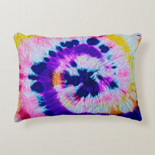 Cojín Decorativo Espiral psicodélica. Tejido multicolor. Hip