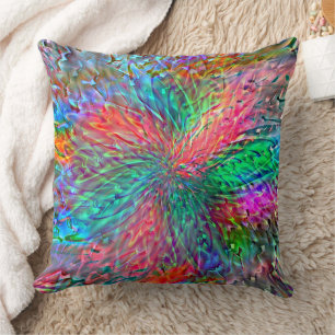 Cojín Decorativo Espiral suave en puntos de colores llamativos supe