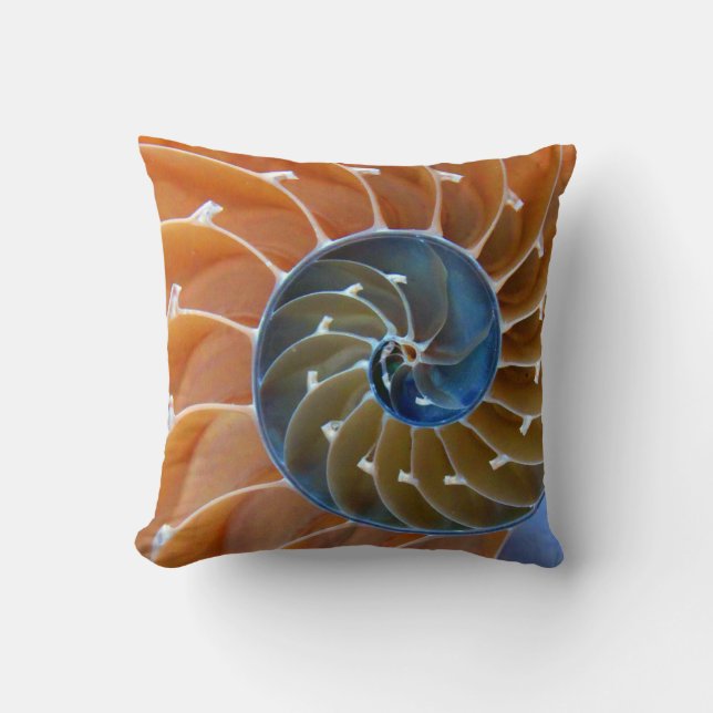 Cojín Decorativo Espirales de Nautilus (Anverso)