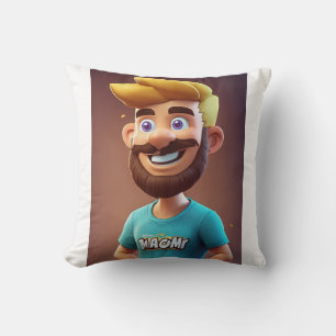 Cojín Decorativo Espíritu de equipo: hombre mascota Personalizado