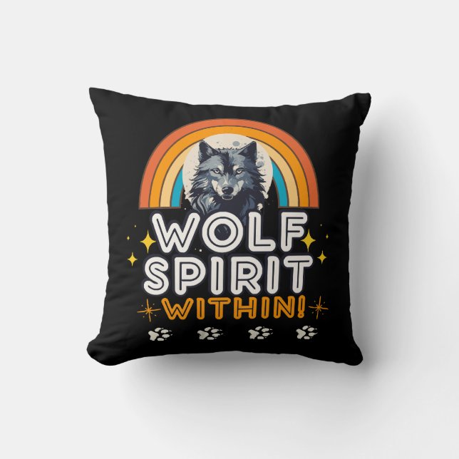 Cojín Decorativo Espíritu de Lobo Interior (Anverso)