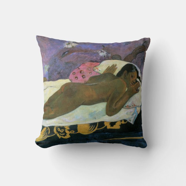 Cojín Decorativo Espíritu de los muertos mirando, Gauguin (Anverso)