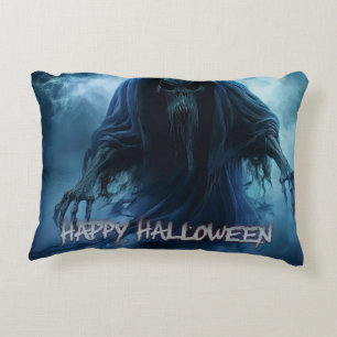 Cojín Decorativo Espíritu negro en un paisaje infernal - Halloween