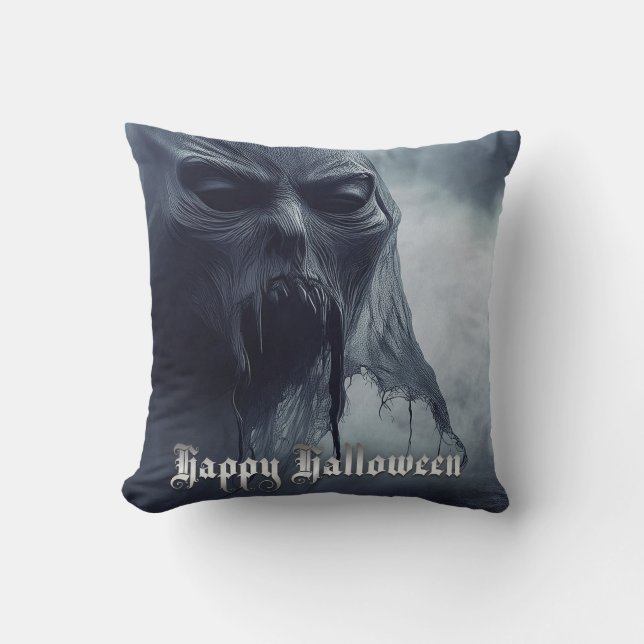 Cojín Decorativo Espíritu negro en un paisaje infernal - Halloween (Anverso)