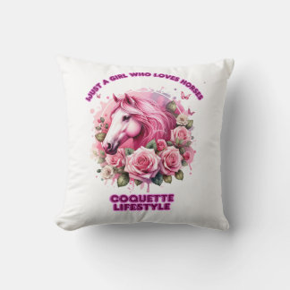 Cojín Decorativo "Espíritu Rosa salvaje" Mujer Coqueta Camiseta
