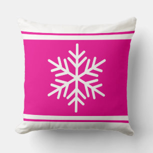Cojín Decorativo Esporádico Bonito nórdico de copo de nieve rayas b