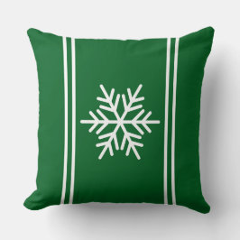Cojín Decorativo Esporádico Bosque Alpino Green Strips Snowflake