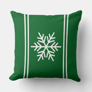 Cojín Decorativo Esporádico Bosque Alpino Green Strips Snowflake