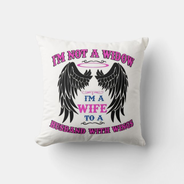 Cojín Decorativo Esposa a un esposo con alas (Anverso)