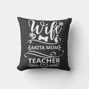 Cojín Decorativo Esposa Akita Mamá maestra divertida amante de los 