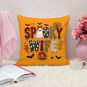 Cojín Decorativo Esposa espeluznante Halloween Impresión de leopa