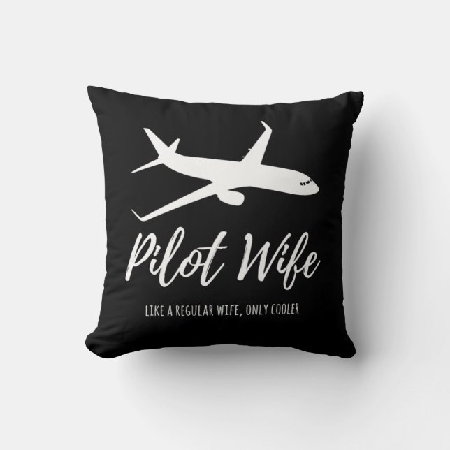 Cojín Decorativo Esposa Piloto Funny Cute Airplane Aviation Gige De