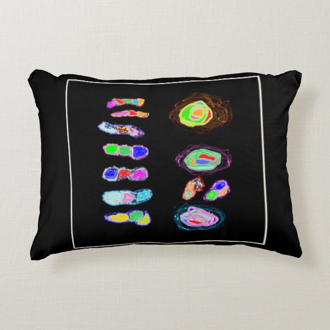 Cojín Decorativo Esposas y esposas de arte sobre un fondo negro (Anverso)