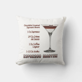 Cojín Decorativo Espresso Martini Cocktail Recipe Art