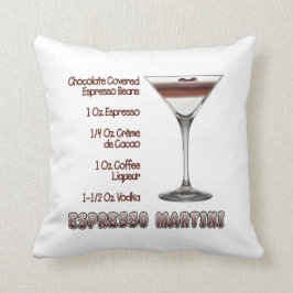 Cojín Decorativo Espresso Martini Cocktail Recipe Art