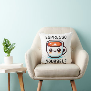 Cojín Decorativo Espresso tú mismo - Gracioso diseño de café de art
