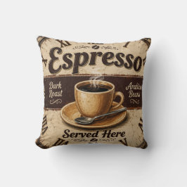 Cojín Decorativo Espresso Vintage Coffee Bar