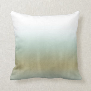 Cojín Decorativo Espuma de Mar Oro Blanco Elegante Playa Boda Moder