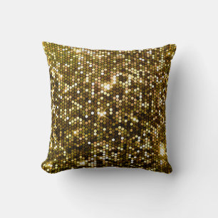 Cojín Decorativo Espuma de oro: fondo brillante.