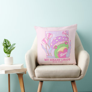 Cojín Decorativo Espuma y rana cutáneos - Mi corazón salta por ti