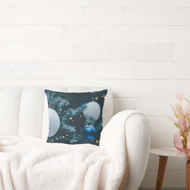 Cojín Decorativo Espumoso árbol de Navidad y bolas de Navidad (Sofá)
