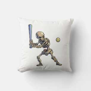 Cojín Decorativo Esqueleto de béisbol Halloween