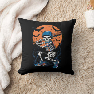 Cojín Decorativo Esqueleto de béisbol Halloween béisbol Halloween