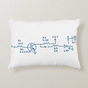 Cojín Decorativo esquema de circuito electrónico tecnología geek ca