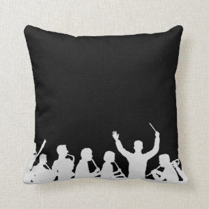 Cojín Decorativo Esquema del blanco del conductor y de la banda en