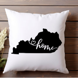 Cojín Decorativo Esquema del estado de origen Corazón Kentucky 