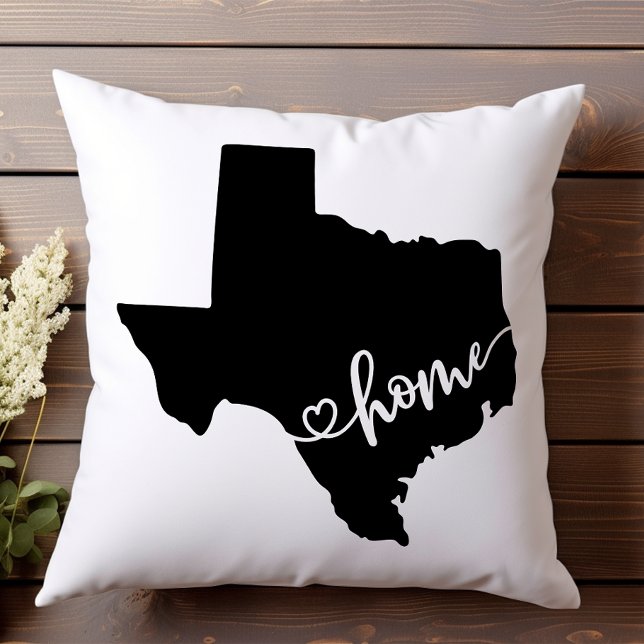 Cojín Decorativo Esquema del estado de origen corazón Texas (Subido por el creador)