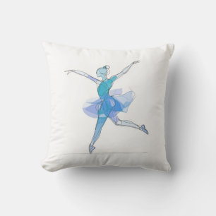 Cojín Decorativo Esquema Stroke Dancing Blue Ballerina Studio