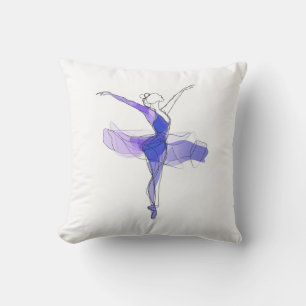 Cojín Decorativo Esquema Stroke Dancing Purple Ballerina Studio