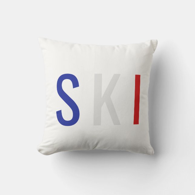 Cojín Decorativo Esquí (Anverso)