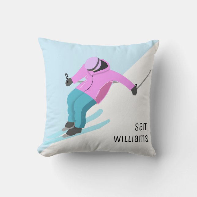 Cojín Decorativo Esquí (Anverso)