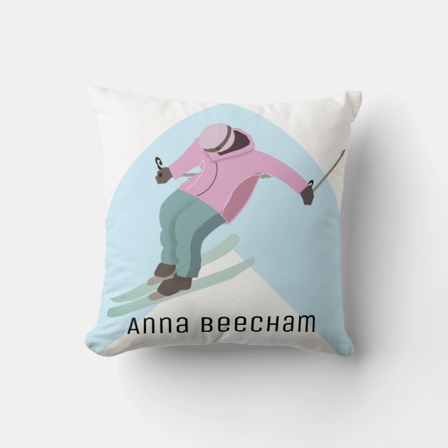 Cojín Decorativo Esquí (Anverso)