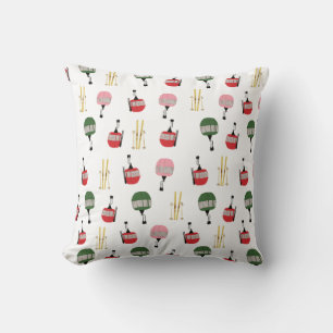 Cojín Decorativo Esquí Retro Blanco Lift Gondola