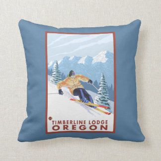 Cojín Decorativo Esquiador de la nieve de Downhhill - casa de campo