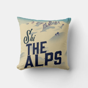 Cojín Decorativo Esquiar El Café Gigante De Los Alpes