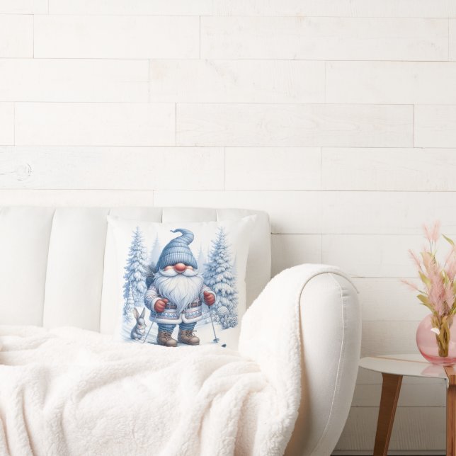 Cojín Decorativo Esquiar en invierno con conejito (Sofá)