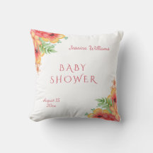 Esquina de flores de acuarela Chic Baby Shower