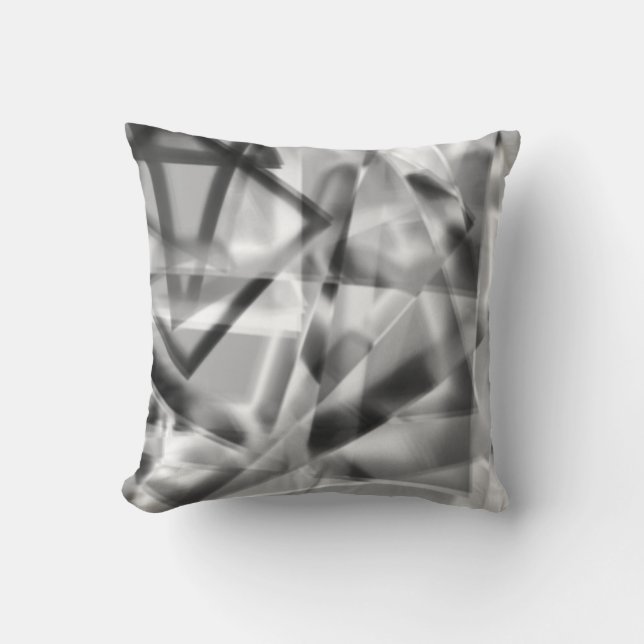 Cojín Decorativo Esquina de piezas cuadradas de acrílico, de gris a (Anverso)