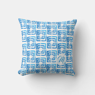 Cojín Decorativo Esquinas de Rectángulo Azul Personalizadas Decorat