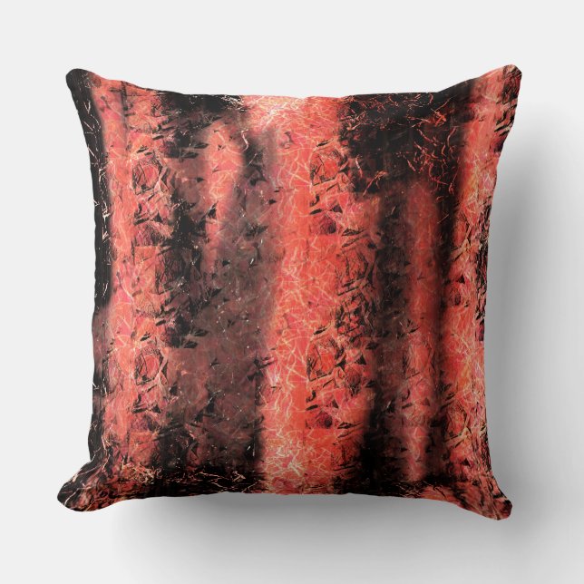 Cojín Decorativo Esquisita textura coral avermelhado amassado (Anverso)