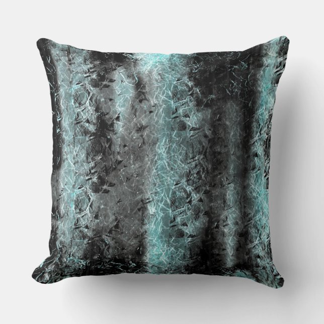 Cojín Decorativo Esquisita textura fibrosa em azul claro (Anverso)