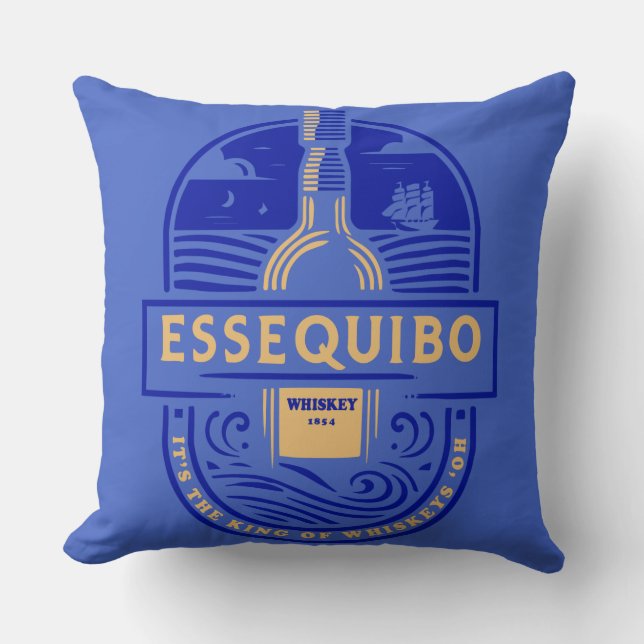 Cojín Decorativo Essequibo Whiskey T-Shirt (Anverso)