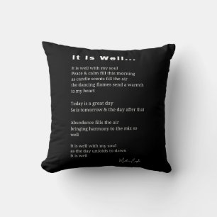Cojín Decorativo Está bien con mi alma poesía inspiradora
